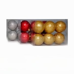 Globuri brad Luci, mix-color 7 cm*6 buc, #YH1671, 30-426