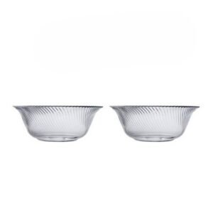 Set 2 boluri sticlă, Diamond, 25cm, 400733T, VS05493