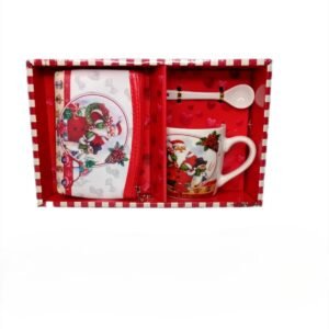 Set cadou Christmas, cană+gentuță 210 ml, LQ659, DS09996