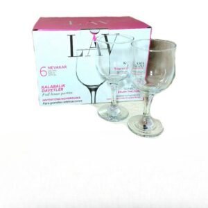 Set 6 pahare 320 ml sticlă, vin/apă LV-NEV570F