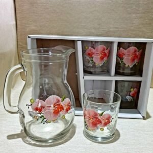 Set Suc Ulcior+4 pahare, 1000ml/250ml, Orhidee, 41-148.3c