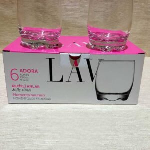 Set 6 pahare sticlă, 290ml, Whisky, LV-ADR15F