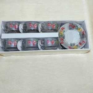 Set ceai sticlă 6+6 buc 175 ml D21B 41-221b