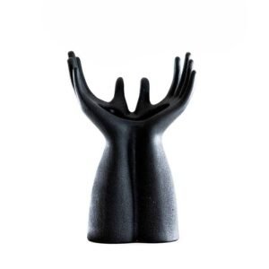 Vază Mână, 30cm, neagră, DS6258