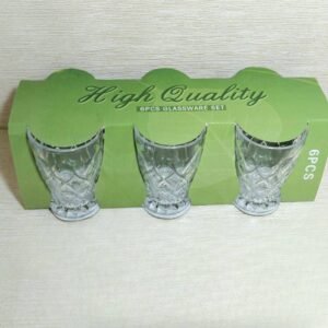Set 6 boluri sticla relifiat 100 ml