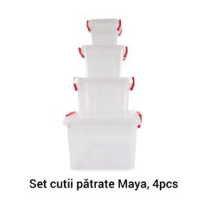 Set cutii pătrate Maya, 4pcs