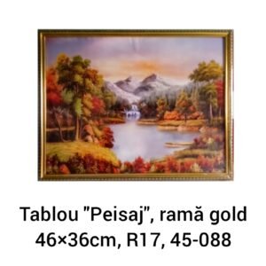 Tablou "Peisaj", ramă gold 46x36cm, R17, 45-088