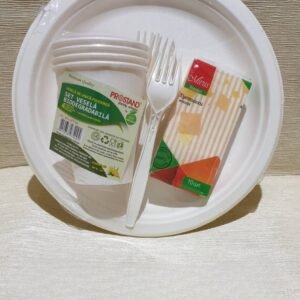 Set vesela din amidon de porumb BIO pt 4 pers.