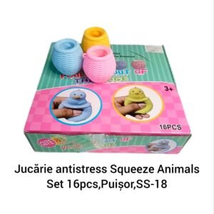 Jucărie antistress Squeeze Animals Set 16pcs,Puișor,SS-18