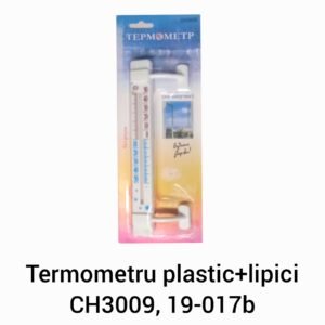 Termometru plastic+lipici CH3009, 19-017b