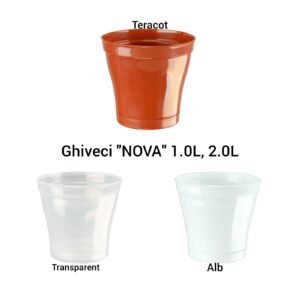 Ghiveci "NOVA" 1.0L Alb