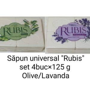 Săpun universal "Rubis" set 4bucx125 g Olive/Lavanda