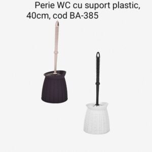 Perie WC cu suport plastic, 40cm, cod BA-385