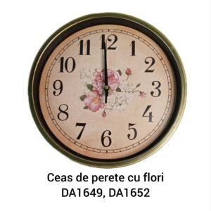 Ceas de perete cu flori DA1649, DA1652
