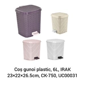 Coş gunoi plastic, 6L, IRAK 23×22×26.5cm, CK-750, UC00031