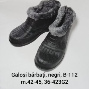 Galoşi bărbați, negri, B-112 m.42-45, 36-423G2