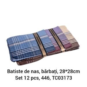 Batiste de nas, bărbați, 28*28cm Set 12 pcs, 446, TC03173