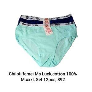 Chiloţi femei Ms Luck,cotton 100% M.xxxl, Set 12pcs, 892
