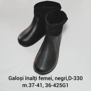 Galoşi înalţi femei, negri,D-330 m.37-41, 36-425G1