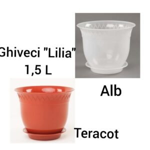 Ghiveci "Lilia" 1,5 L Alb/Teracot