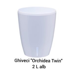 Ghiveci "Orchidea Twin" 2 L alb