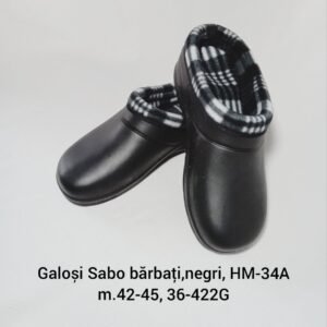Galoşi Sabo bărbați,negri, HM-34A m.42-45, 36-422G