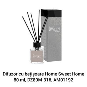 Difuzor cu bețișoare Home Sweet Home 80 ml, DZ80M-316, AM01192