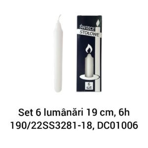 Set 6 lumânări 19 cm, 6h 190/22SS3281-18, DC01006