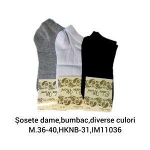 Şosete dame,bumbac,diverse culori M.36-40,HKNB-31,IM11036