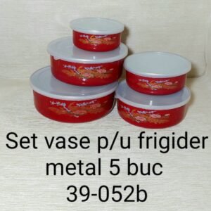 Set vase p/u frigider metal 5 buc 39-052b