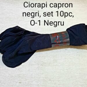 Ciorapi capron negri, set 10pc, 0-1 Negru