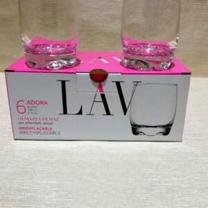 Set 6 pahare sticla, 190ml, Suc/Apa, LV-ADR05F