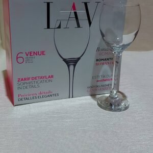 Set 6 pahare sticlă 245ml, LV-VEN553