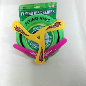 Set jucării frisbee și boomerang 3 piese