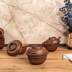 Oală cuptor Lut Rosu, 400ml, DS09485