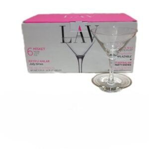 Set 6 pahare sticlă 175ml Martini/ Coctail/ Salată de fructe/ Îngheţată LV-MIS586