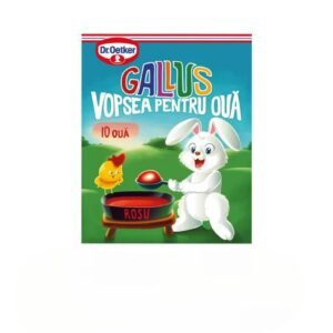 Vopsea praf pt 10 ouă Roşie, Gallus, Dr.Oetker