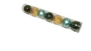 Globuri de Crăciun verde/auriu 6 cm, 7buc PC0465