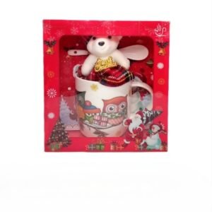 Set cadou Christmas, cană+ursulet 230 ml, WA663, DS09998