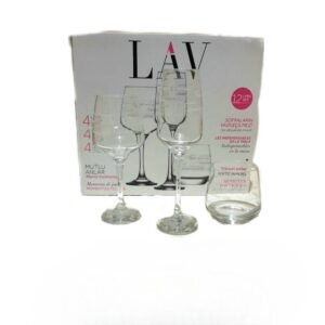 Set 12 pahare sticlă Vin ros/Vin alb/Suc/Apă LV-LALSB3058S1