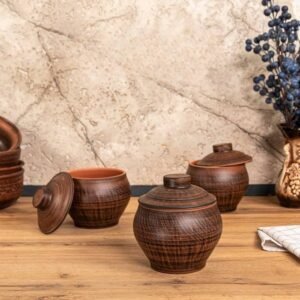 Oală cuptor Lut Rosu, 400ml, DS09480