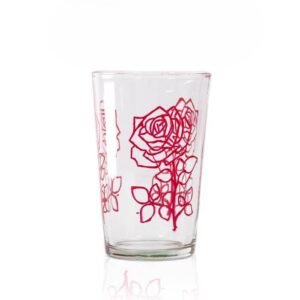 Set 6 pahare 220ml, cu imprimeu, diverse culori, VS3948